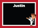 Karate Kid - Boys coolcorks 12 x 12 adhesive back - $45 Red/Black 