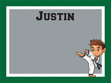 Karate Kid - Boys coolcorks 12 x 12 adhesive back - $45 Green/Gray 