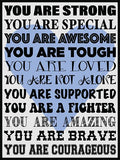 You Are Strong! Cork Board coolcorks Periwinkle 