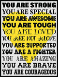You Are Strong! Cork Board coolcorks Yellow 