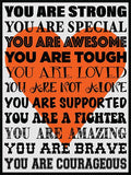You Are Strong! Cork Board coolcorks Orange 