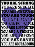 You Are Strong! Cork Board coolcorks Purple 